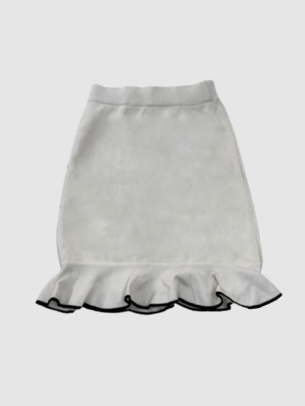 KNITTED SKIRT WITH RUFFLED HEM